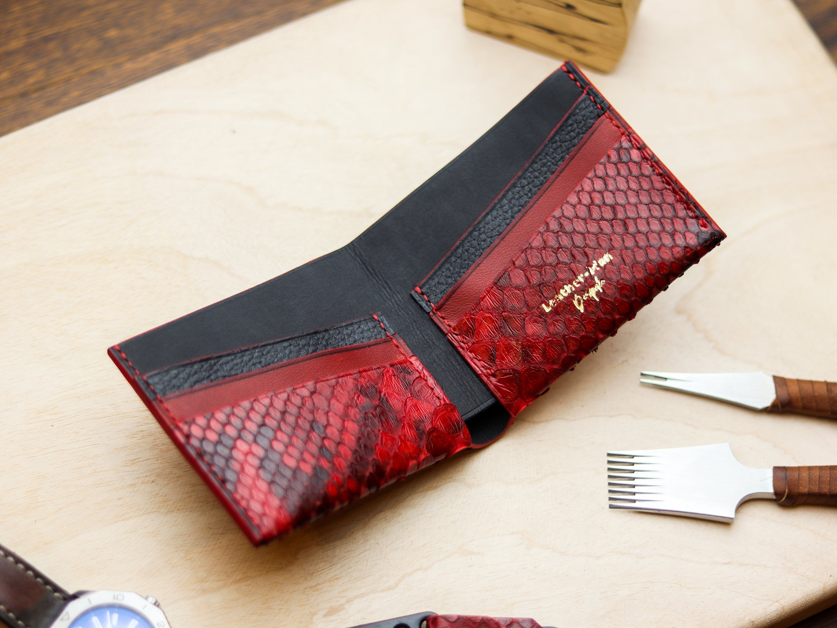 ATTICUS - VENETIAN RED PYTHON SKIN
